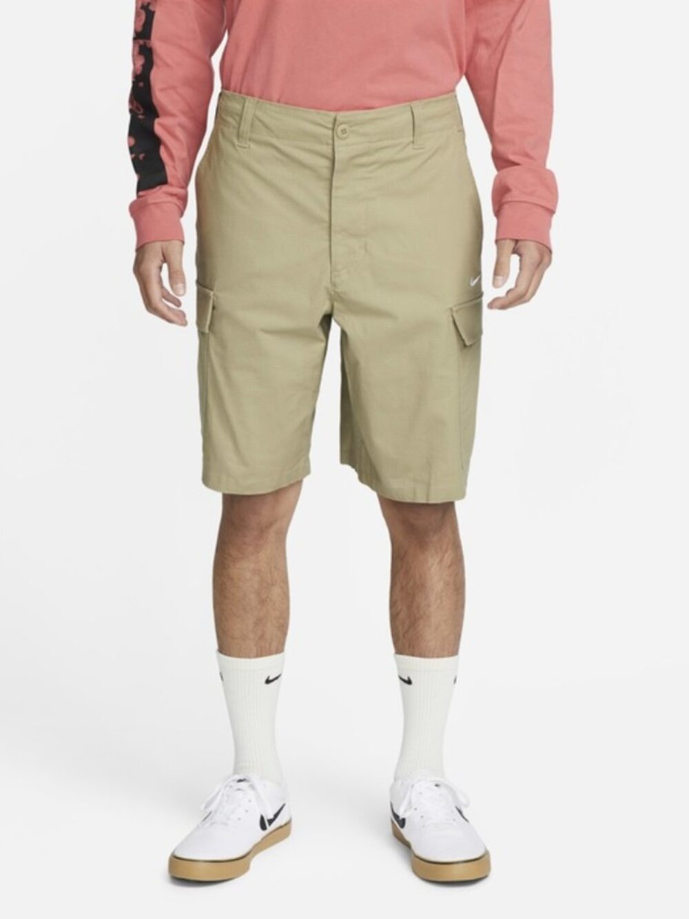 Nike SB Men’s Skate Cargo Shorts, Neutral Olive/White